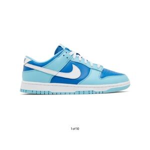 Nike Dunk Low in Sky Blue & Royal Blue with White Swoosh